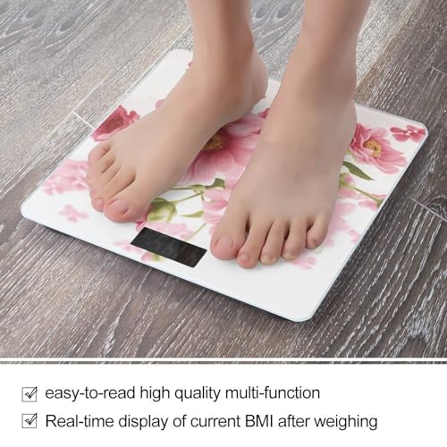 Báscula digital de baño con plataforma amplia y pantalla LCD miniatura 5