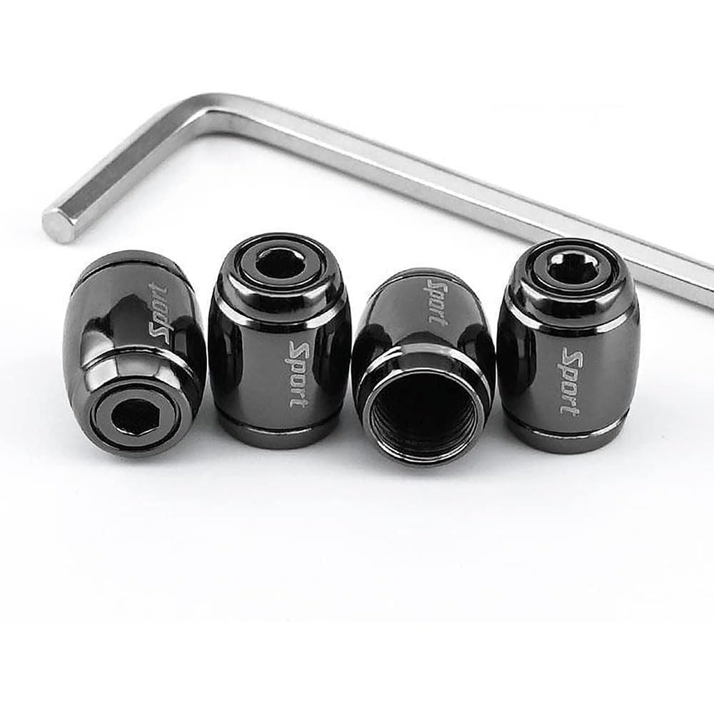 4er Set Ventilkappen Aus Alu Für Mazda 3 Hatchback (2019–2024) – Schwarz, Korrosionsbeständig & Mit Dichtung