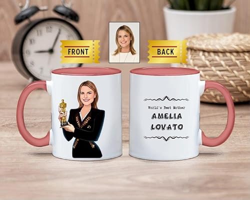 Atika Personalized Caricature Ceramic Coffee Mug-Cartoon Oscars Award-Custom Best Mother Oscar Cartoon-Memorials-Profession Gifts-Appreciation-Recognition-Personalized With Desired Text- thumb #4
