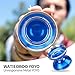 WATIEOBOO Bi-Metal Yoyo with 4 Stainless Steel Rings, Professional Unresponsive Yoyo for Adults Advanced Players, Incredible Drive Performance and Idling Capability (6Black Blue)