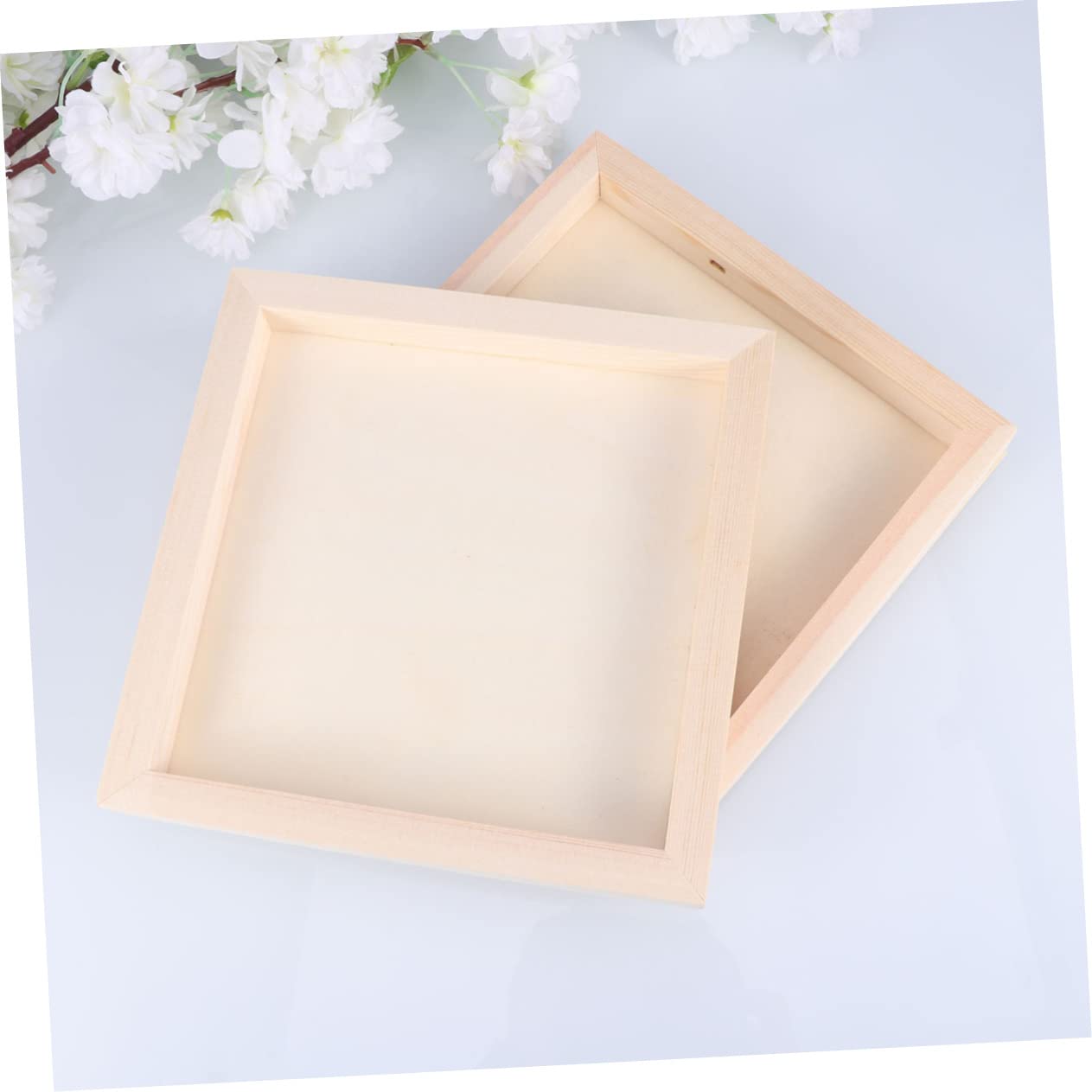 ifundom Cornici per Argilla Fai da Te in Legno 5 Pezzi Beige