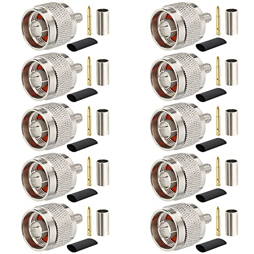 Conector MOOKEERF N Macho para Cable RG58 Pack 10 miniatura 1