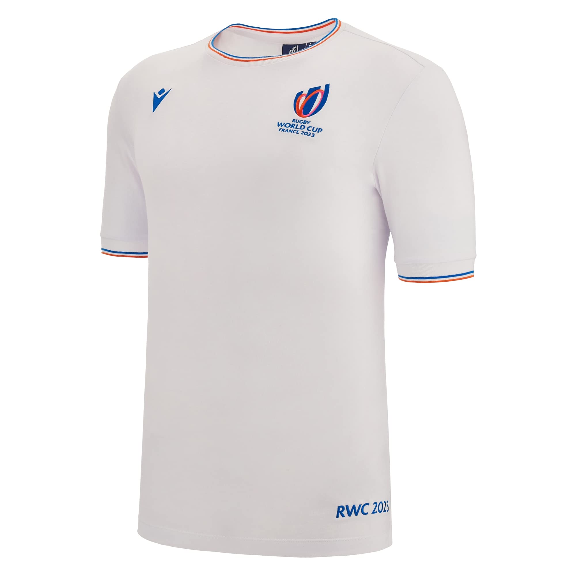 Macron Men's White Rwc 2023 Rugby World Cup Logo Tee (White)