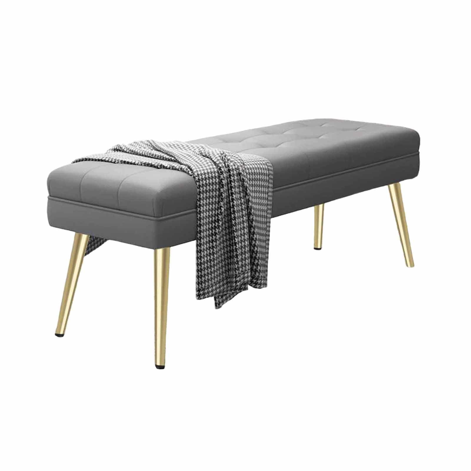 Banc de lit en similicuir idéal pour optimiser l'espace de la chambre