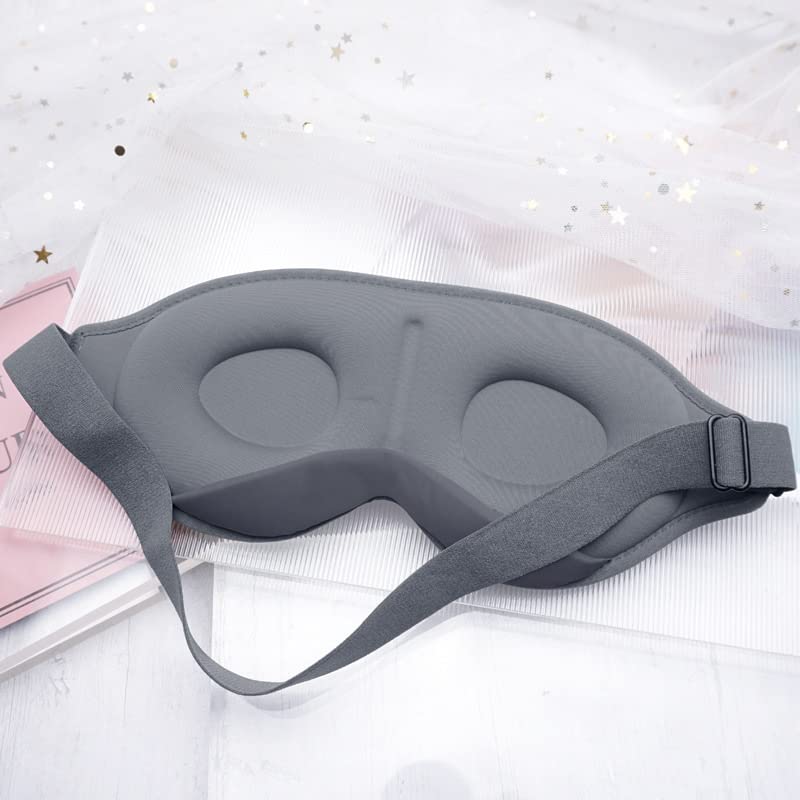 Schlafmaske for Männer & Frauen, Schlafaugenmaske, 3D-Augenmaske for Schlafen mit verstellbarem Riemen, Nachtschlaf-Augenbinde