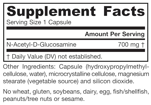 Jarrow N-A-G 700 mg, N-Acetyl Glucosamine, 120 Veggie Capsules - image 9