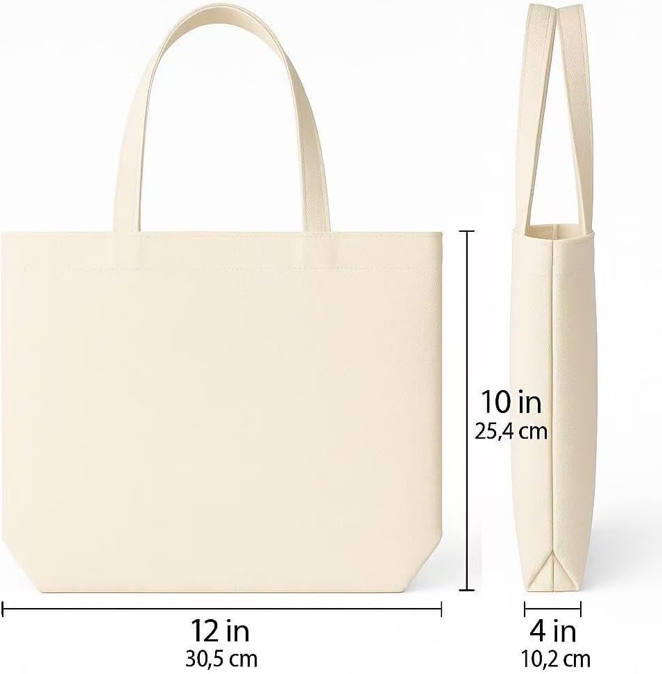 Blank Small Canvas Tote Bags, DIY Craft for Heat Transfer, Screen Printing, Painting, Personalized Custom Bag