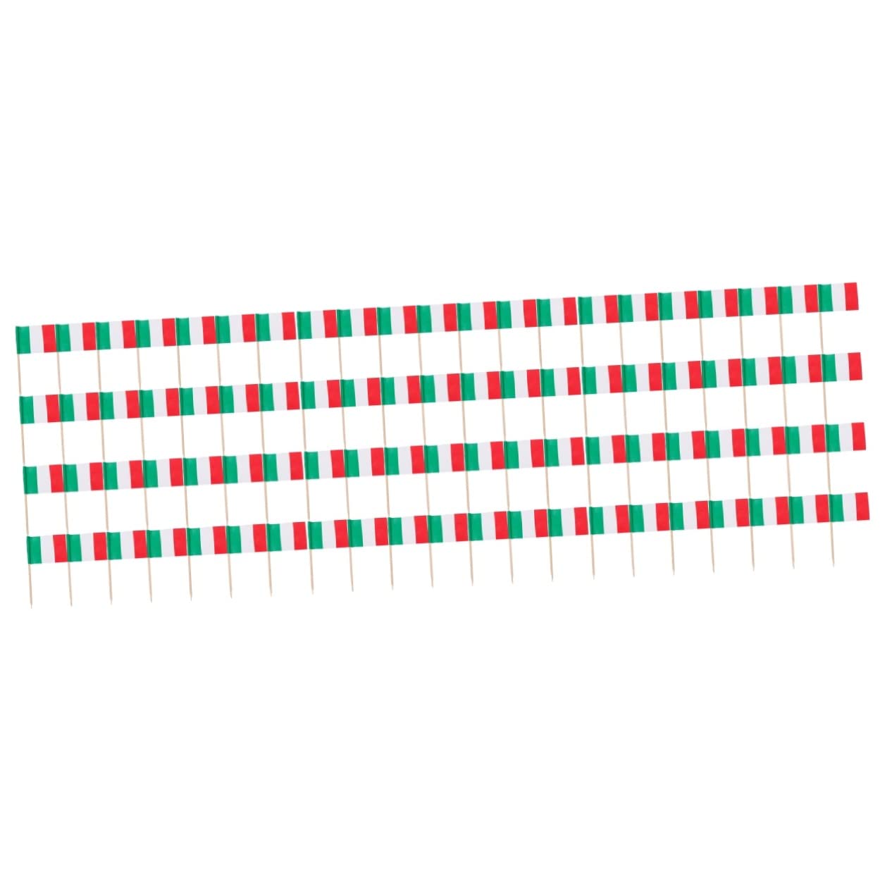 BESTonZON 600 Pcs toothpick cake insert cheese labels flag toothpicks food Italy Flag Toothpick toothpick italy handheld flag cupcake toppers uk flag toothpick wooden supplies mini