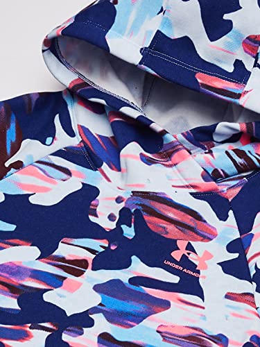 Under Armour Girls' Rival Fleece Printed Hoodie Training Sweatshirt, BLUE, XL2