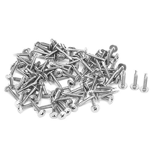 500 Uds Tornillos Automáticos 410 Acero Inoxidable M4.2x25mm S Ranuras Cruzadas Rosca Profunda ¿Auto? TornilloTornillo CruzadoTornillo M4.2Tornillos AutoperforantesTornillo de