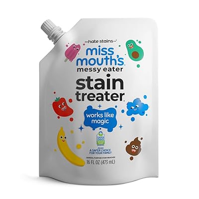 Miss Mouth's Messy Eater Stain Treater - 16oz Refill - Newborn & Baby Essentials - No Dry Cleaning Food, Grease, Coffee Off Laundry, Underwear, Fabric
