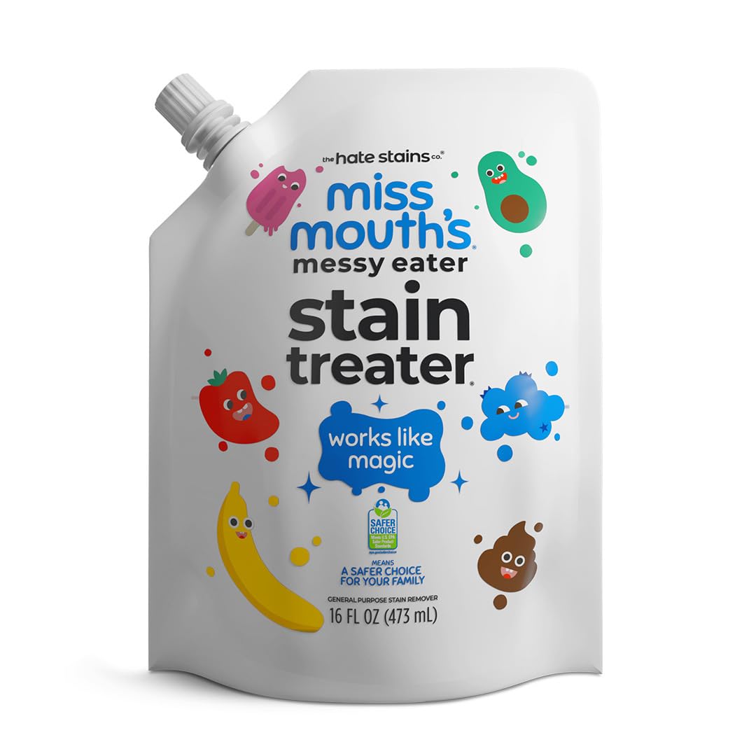 Miss Mouth'sMessy Eater Baby Fondel Remover for Clothes, 400 ml, Refill Newborn & Baby Essentials Stain Removal Spray, No Dry Cleaning of Food, Groase, Coffee-Off Laundry