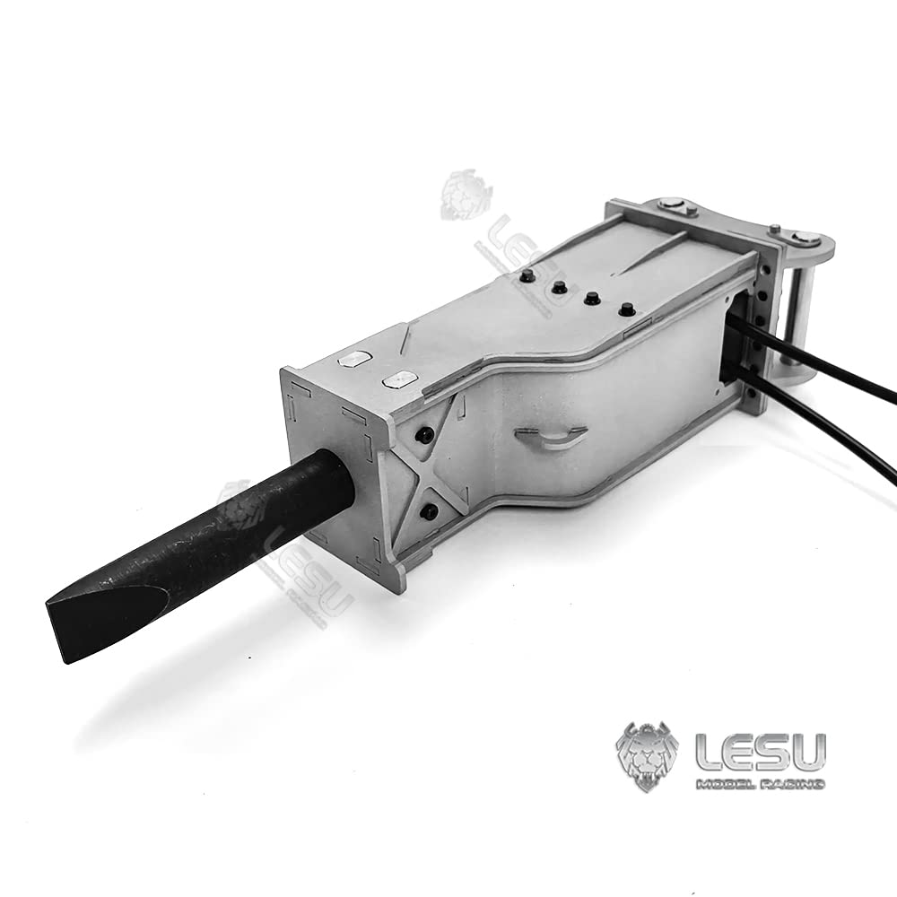 LESU Marteau en métal pour 1/14 hydraulique RC excavatrice AC360 ET26L ET30H pièces de pelle non peinte