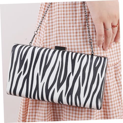 Sac fourre-tout rayé avec chaîne pour vos soirées habillées et galas - 6