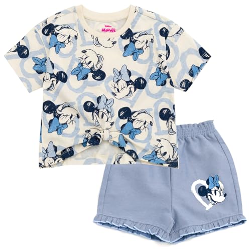 Image of Disney Mickey Mouse & Friends Girls' 2-Piece T-Shirt and Shorts Set for Baby & Kids