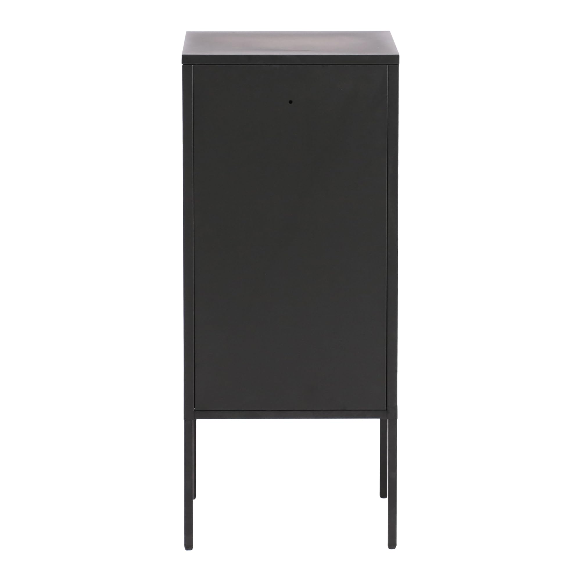 [en.casa] Nachtschrank Hausjärvi 2er Set Nachttisch 82 x 35 x 35 cm Nachtkästchen Beistelltisch mit 1 Tür Metallschrank Beistellschrank abschließbar Büroschrank Stahl Schwarz