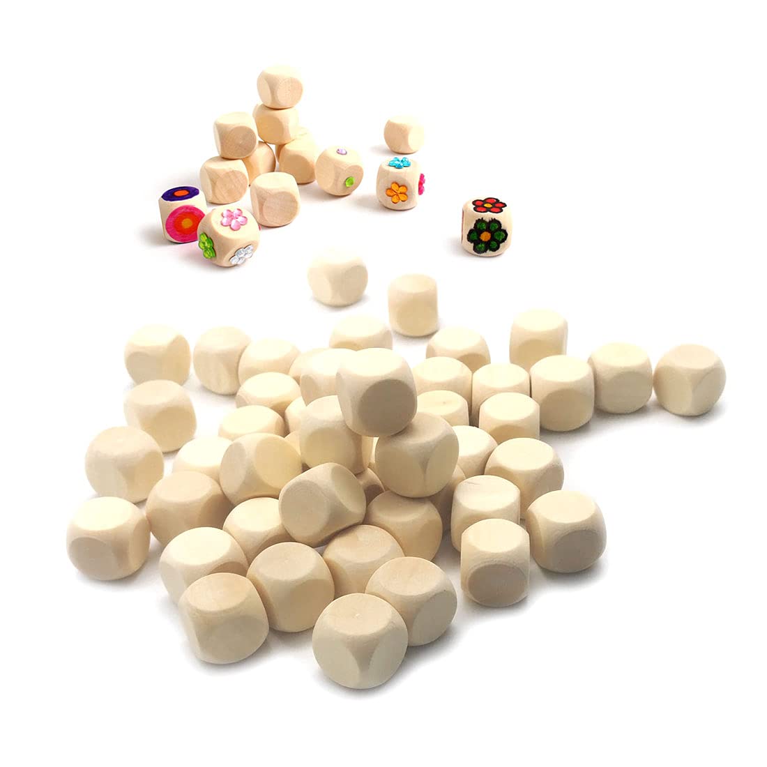 GARASANI 50 Pack Gonggi konggi Korean Wood Jacks Game Wood Coloring Painting Craft Bulk (Wood)