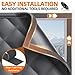 Window Thermal Heat Blocker, 3-Layer Heavy Oxford Cotton Draft-Proof, Self-Adhesive Tool-Free, Blocks Cold for Living Room/Balcony Windows (Black 135x170cm)