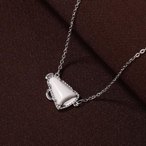 Mikovivi Cheer Necklace, Cheerleader Gifts Silver Cheerleading Necklace for Women Cheer Team Gifts Pendant Charm Jewelry Accessories Stuff for Women Mom Presents - Thumbnail 2