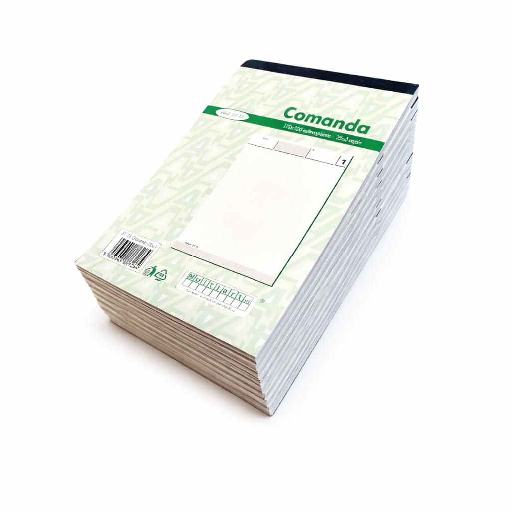 Blocco comande duplice copia 10 blocchetti 250 comande