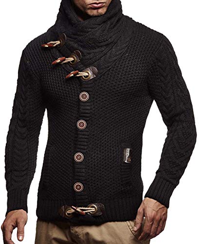 Leif Nelson Men's Knitted Turtleneck Jacket - Winter Cardigan Sweaters for Men - Image 4