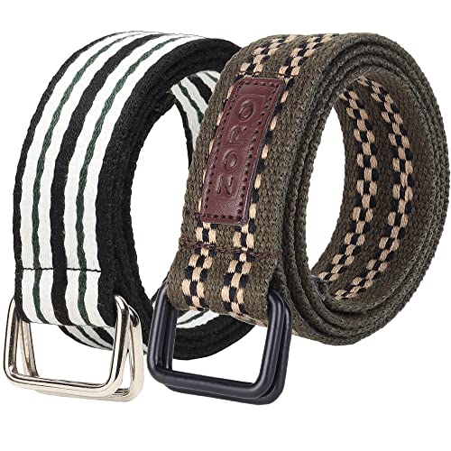 Image of ZORO Cotton Woven Fabric Belt for Men | M01-CB01 | Pack of 2