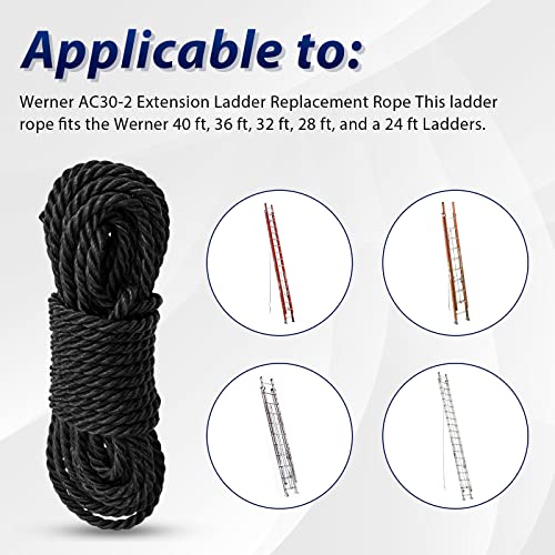 GRONGU Extension Ladder Rope Replacement Compatible with Werner AC302