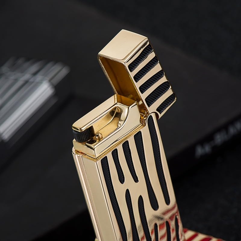 Encendedor clásico estrecho de butano metálico recargable miniatura 5