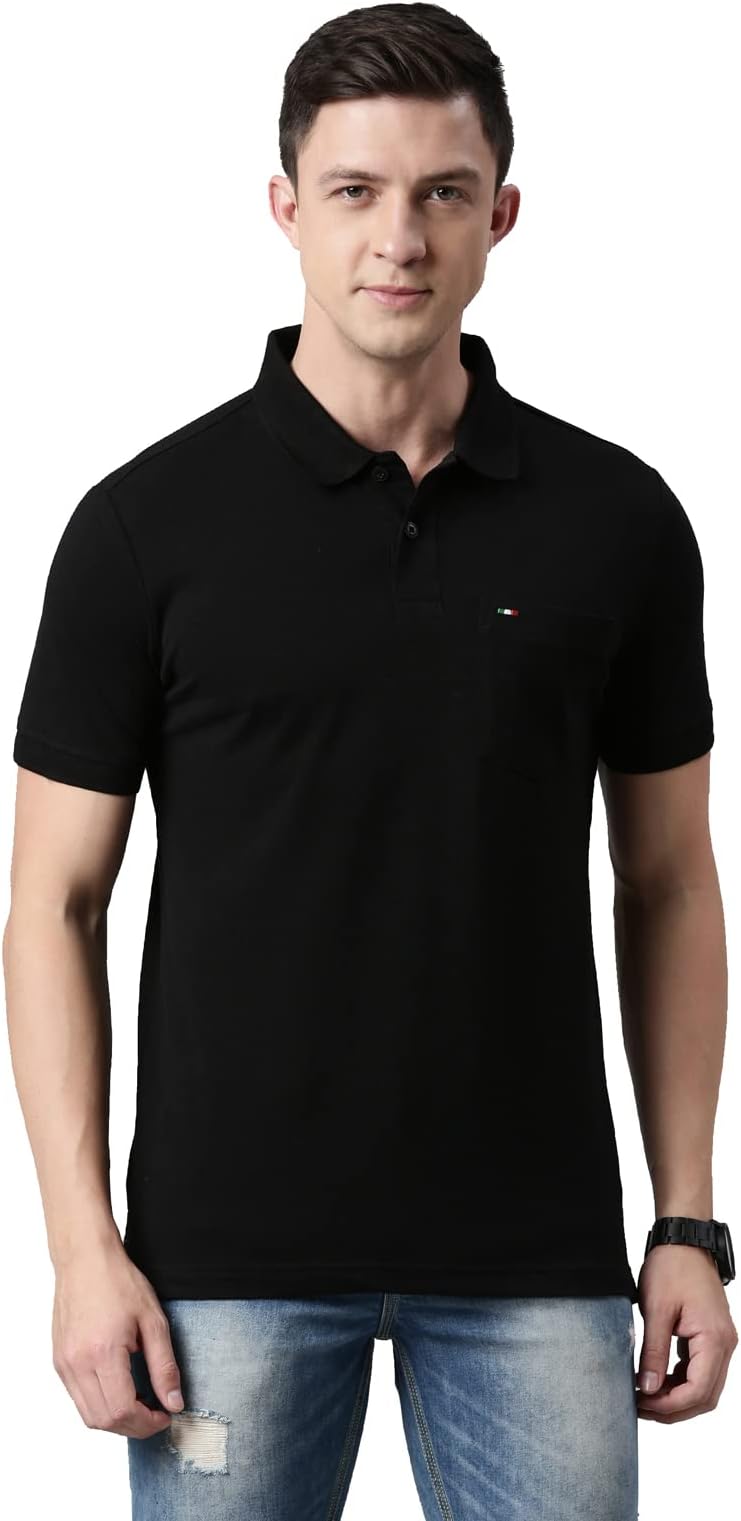 F A S OMens Organic Cotton Polo T-Shirt