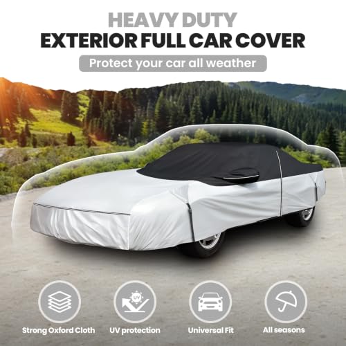 Image of Cartist Car Cover Fits for Corvette C4 1984-1996, All Weather Car Covers Outdoor for Corvette Accessories, Waterproof, with Zipper & Reflective Safety Strips