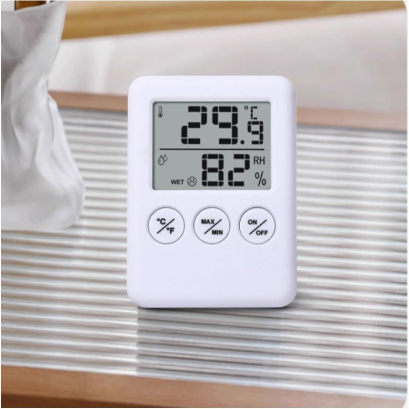 ABS Electronic Thermometer Hygrometer Indoor Kitchen Refrigerator Digital Display Watch Strap Stand
