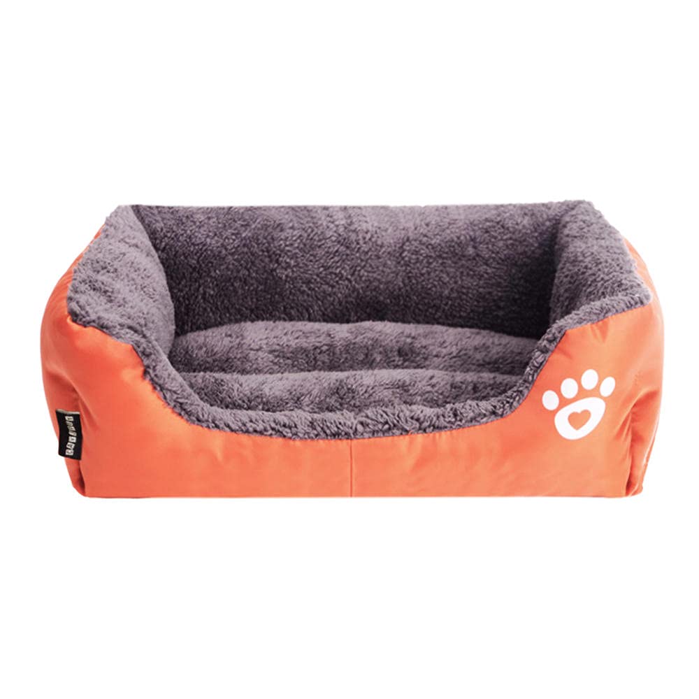 Zoyay Dog/Cat Pets Beds, Dogs Couch Bed Cushion Pet Basket Soft and Cosy Plush Dog Bed, Suitable for Small/Medium/Large Dogs Can be Used Interior, Car, Cages-Orange_S