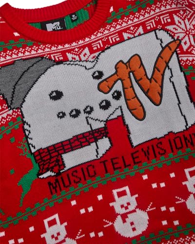 Mtv Mens Ugly Christmas Sweater Long Sleeve Crewneck Pullover Sweater | Soft 100% Acrylic Knit Sweater Fabric, Crew Neck, Long Sleeve, Regular Fit Through The Body 4 Mtv Mens Ugly Christmas Sweater Long Sleeve Crewneck Pullover Sweater | Soft 100% Acrylic Knit Sweater Fabric, Crew Neck, Long Sleeve, Regular Fit Through The Body - Image 5