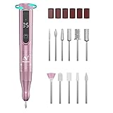 Niceble Nail Drill with 35,000 RPM&LED Nail Lamp, Nail Drills for Acrylic Nail Professional with 11 Nail Drill Bits, Rechargeable Portable Electric Nail File for Home Salon Manicure Pedicure