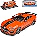 Ford Shelby Mustang GT500 VI Coupe Orange mit Streifen in Schwarz Modell Ab 2014 Version Ab 2020 1/18 Modell Auto mit individiuellem Wunschkennzeichen