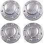 4Pcs/Set Car Center Hubcaps Compatible for Dodge 2011-2016 Ram 3500 1-TON Dually DRW Alcoa Alloy Wheel Chrome Center Caps Front+Rear