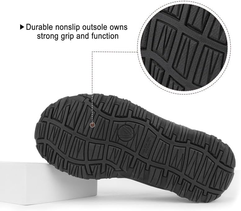 Boys & Girls Moccasin Memory Foam Kids House Slippers - Nonslip Indoor & Outdoor - Image 5