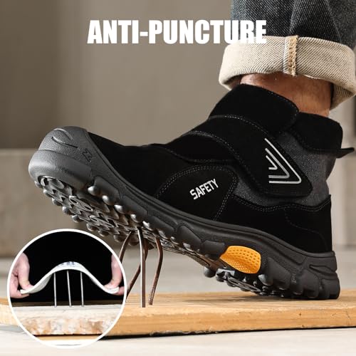 Image of GLANOUDUN Steel Toe Work Shoes for Men Spark Resistant Welding Shoes