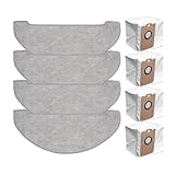 SCDE(んにちは) モップクロス ダストバッグキット Vexilar W11/W7 ロボット掃除機対応 モップクロス 4枚パック ダストバッグ 4枚パック クリーナーアクセサリー