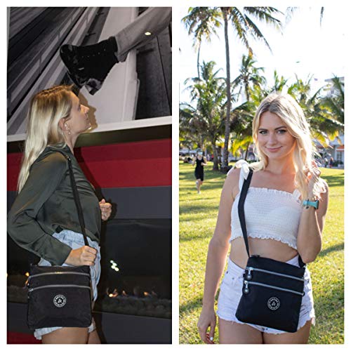 AOCINA Crossbody Purses for Women Lightweight Small Travel Bag Shoulder Purses and Handbags with Multi Zipper Pockets2