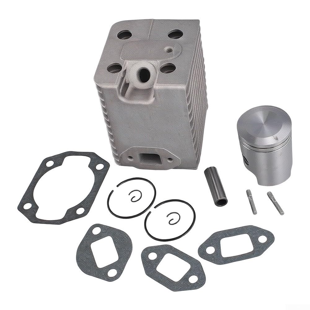 Zoegneer Kit de cilindro de motosierra para Wacker Neuson WM80 WM80C BS30 BS50 BS60 BH23 BH24 BH55 BH65 reemplazo de motor con 4 juntas construcción de metal