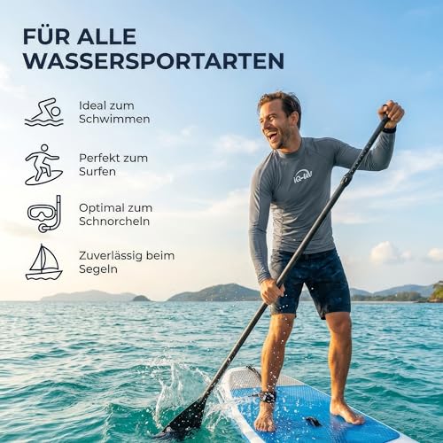 iQ-UV Herren UV Shirt Sonnenschutz Schwimmen Slim Fit iQ-Company Grau XL