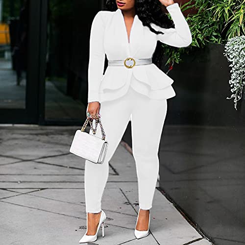 Dressy Pant Suits for Women Evening Party Wedding Guest 2 Piece Business Suit Elegant Professional Blazer Pants Sets2