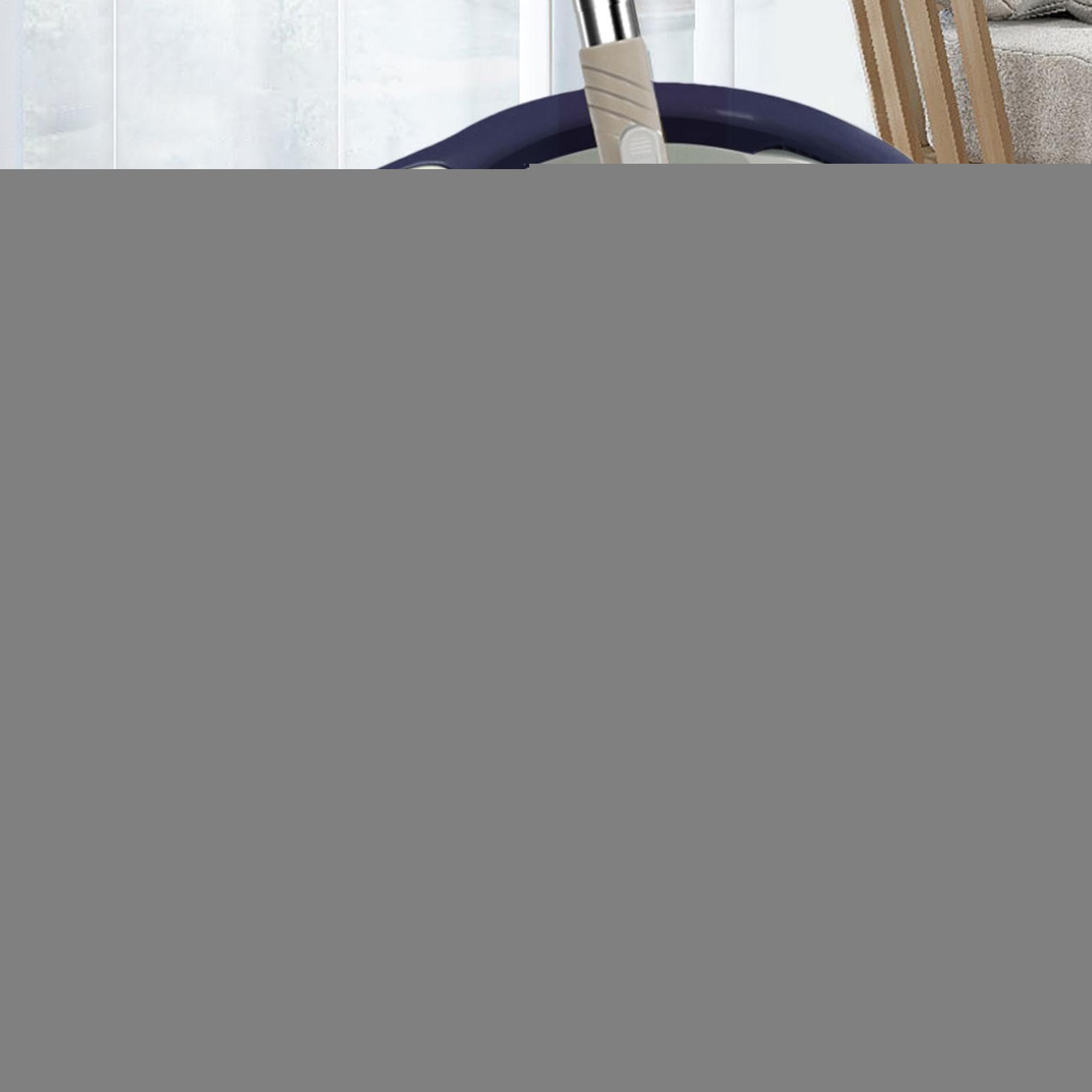 Sistema de cubo de fregona giratoria, fregona giratoria automática para limpieza del hogar, fregona de microfibra giratoria de 360°, fregona de limpieza que ahorra manno de obra con escurridor para sa