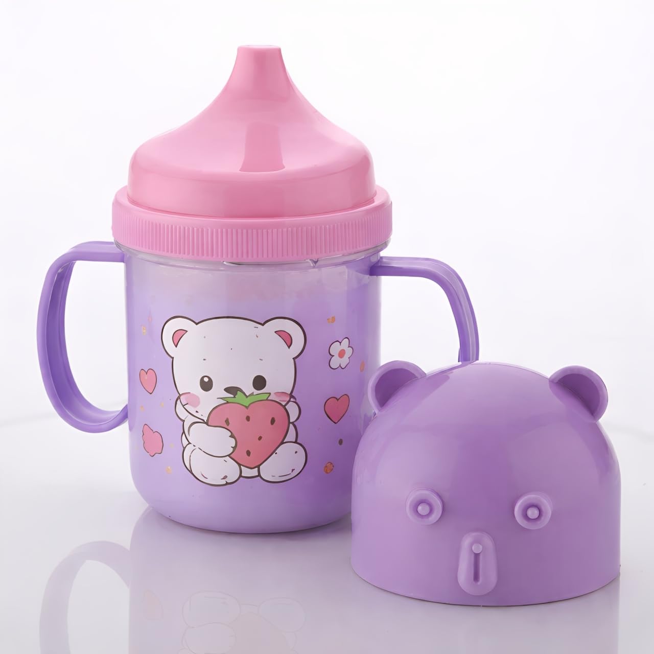 Water Feeding Sipper for Infant/Toddler/Kids/Childrens 250ml, BPA Free Hard Spout Sipper with Twin Handles for Easy Grip Random Color (Pack of 1)-image-8
