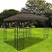 F&FSH Auvent De Toit De Remplacement De Gazebo De 3 M × 3 M, 2 Couches De Protection Solaire Extérieur Jardin Terrasse Auvent Étanche