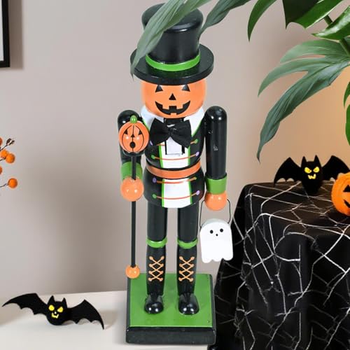 Casse-noisette en bois d'Halloween : statue de sorcière artisanale