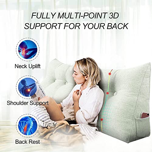 image for WOWMAX Large Bolster Triangular Positioning Support Reading Backrest W