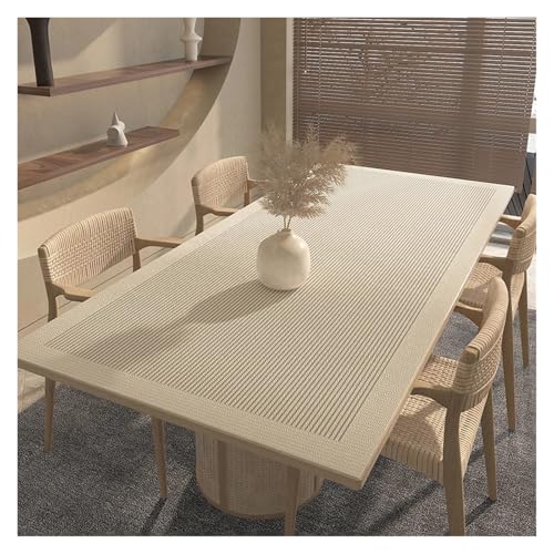 SHENJMAI Mantel para mesa de comedor, mantel de PVC impermeable resistente al aceite, alfombrilla aislante sin lavado, alfombrilla para mesa de lujo (MT238-ZD, 120 x 160 cm)