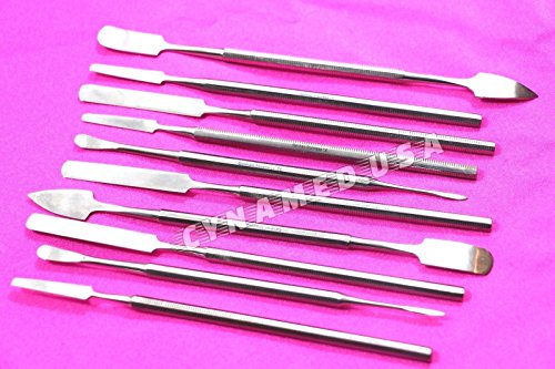 PREMIUM Stainless Steel Spatula Wax Double-Sided Clay Sculpting Tool Set 10-Piece-DENTAL INSTRUMENTS